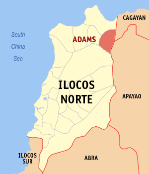 Adams, Ilocos Norte Map